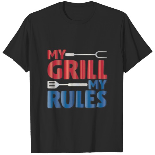 BBQ Grilling Gift Barbecuing Barbecue Grill Rules T-shirt