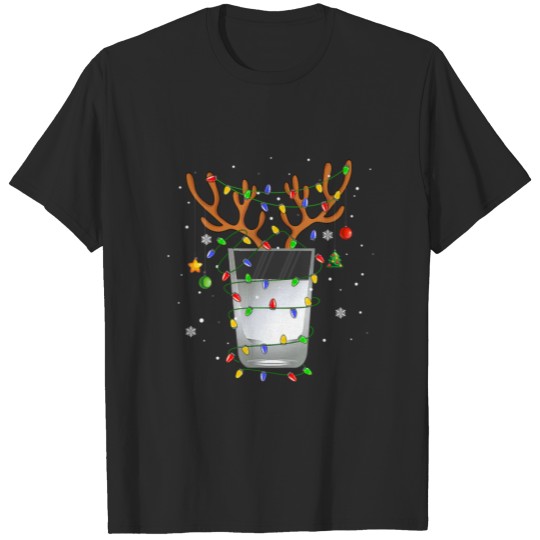 Vodka Reindeer Christmas Drinking Matching Family T-shirt