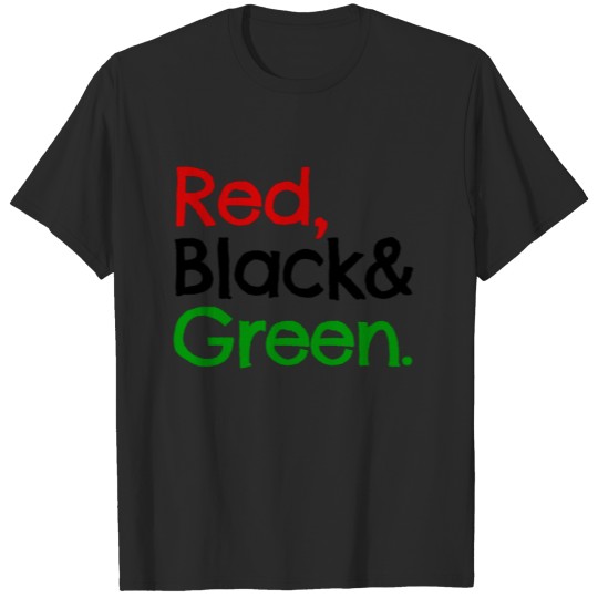 Red, Black and Green-African American T-shirt