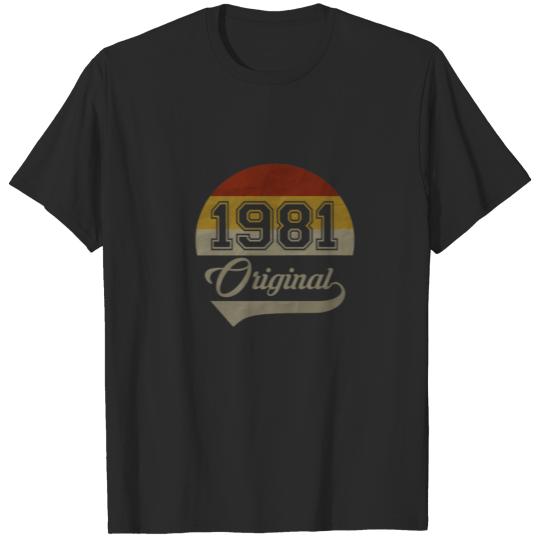 Vintage 40Th Birthday Man Woman Original 1981 T-shirt