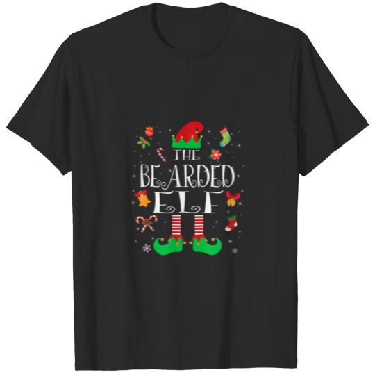 Bearded ELF Funny Christmas Family Matching Group T-shirt