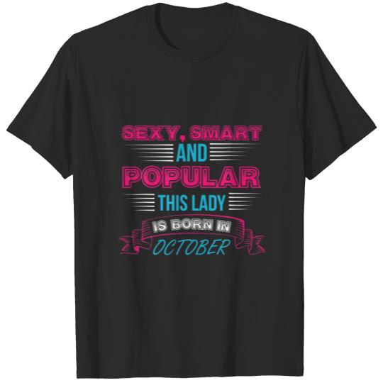 October Birthday Girl Wo T-shirt