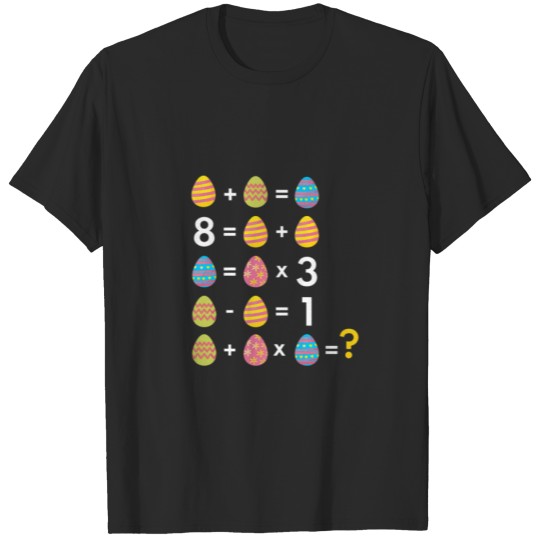 Math Teacher Easter Egg Order Of Operations Funny T-shirt