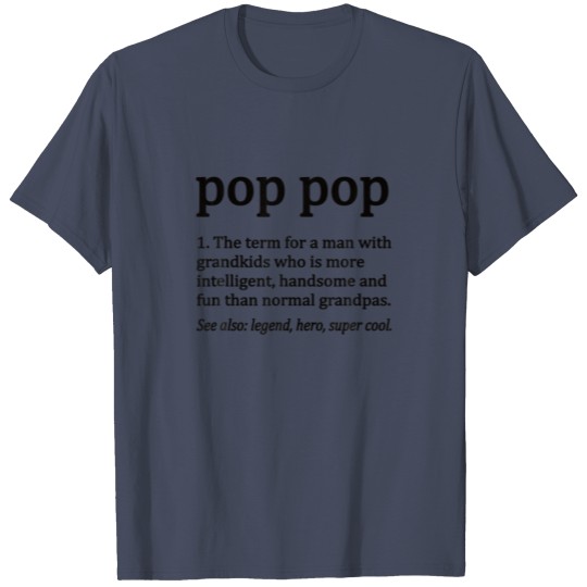 Mens Pop Pop Definition Funny Pop Pop Grandpa T-shirt