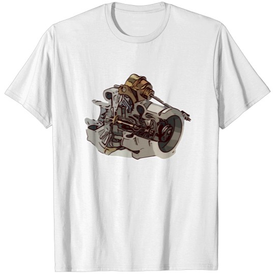 Turbocharger drawing interior construction Boost T-shirt