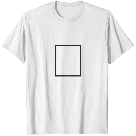 Unusual design featuring a geometric figurectangle T-shirt