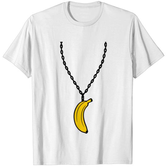 banana necklace jewelry funny fruit design clip on T-shirt