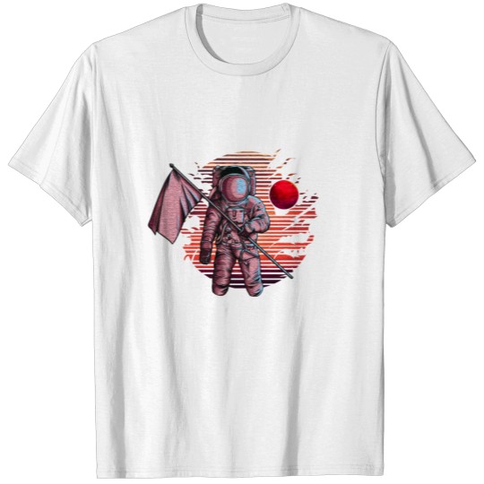 Astronaut and flag T-shirt