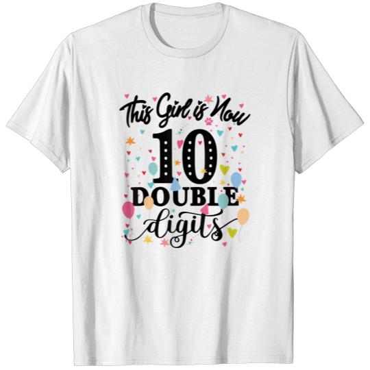 10th Birthday Gifts Shirt This Girl Is Now 10 T-shirt