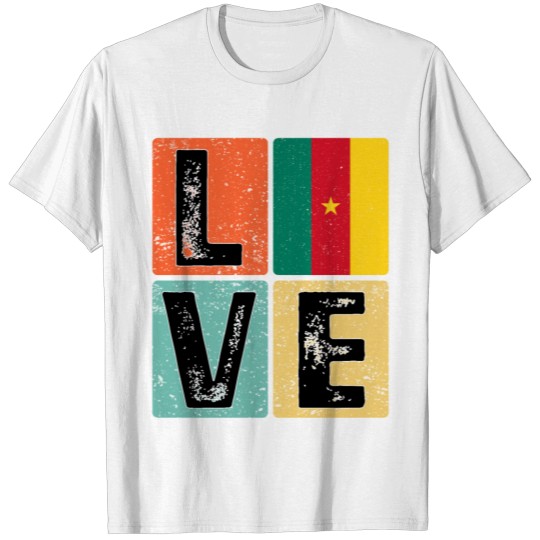 I Love Cameroon Flag for Cameroonian Pride T-shirt