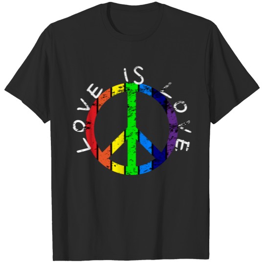Bandera LGBT T-Shirt LGBTQ Peace Sign