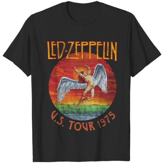 Colour Led Zeppelin USA Tour 1975 Tee T-Shirt