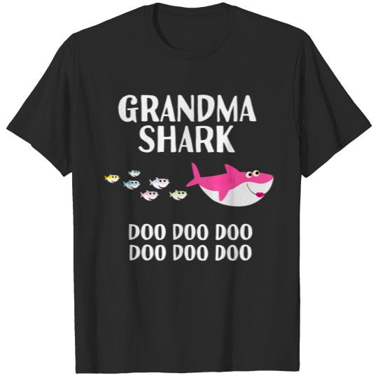 Grandma Shark Doo Doo Women Mother's Day Christmas T-Shirt