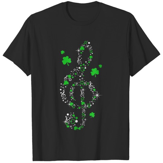 Music Note Shamrock Irish Music Teacher St Patricks Day T-Shirts
