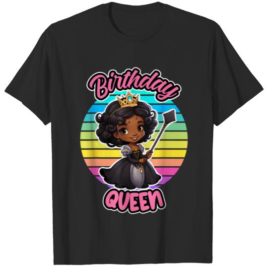 black queen melanin sistas afro african american birthday t T-Shirts