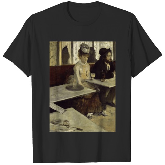 The Absinthe Drinker Famous Painting By Degas T-Shirts