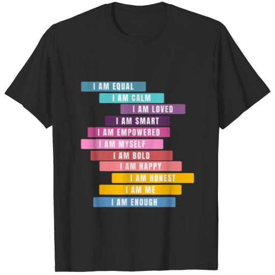 Affirmations Positive Growth Mindset Inspirational T-Shirts