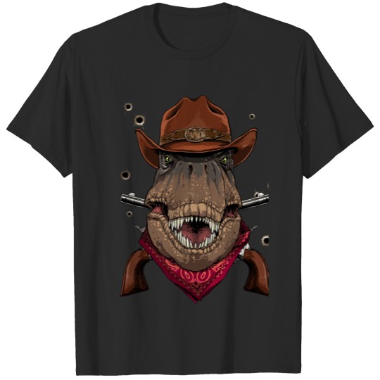 Cowboy TRex Western Rodeo Cowboy Hat and Bandana T-Shirts