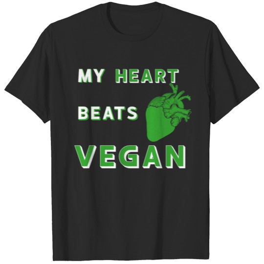 my heart beats vegan T-shirt