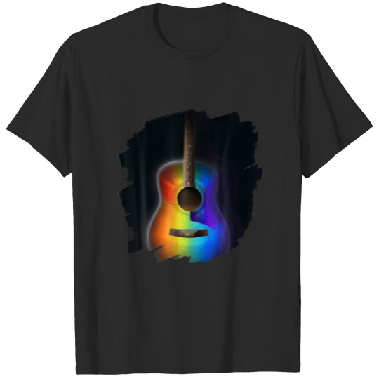 Guitar Colors Art Painting Color Guitarist Colorfu T Shirts