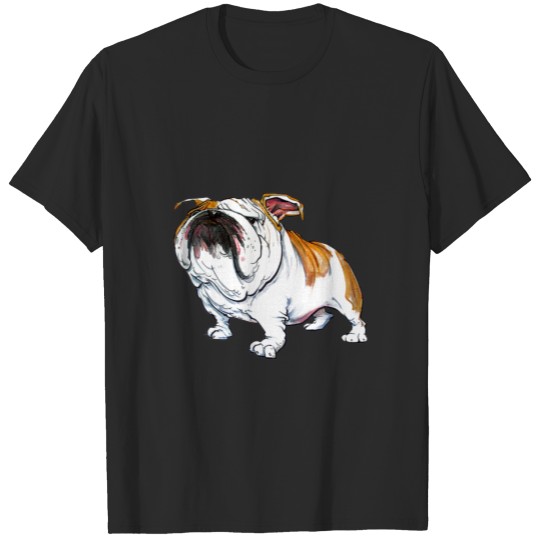Funny Cute Bulldog Caricature Style Bulldog Lover T Shirts