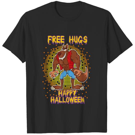 Happy Halloween Chillin With My Kids Boys Warewolf T Shirts