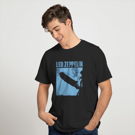 Grey Led Zeppelin Airship Jimmy Page Tee T-Shirt