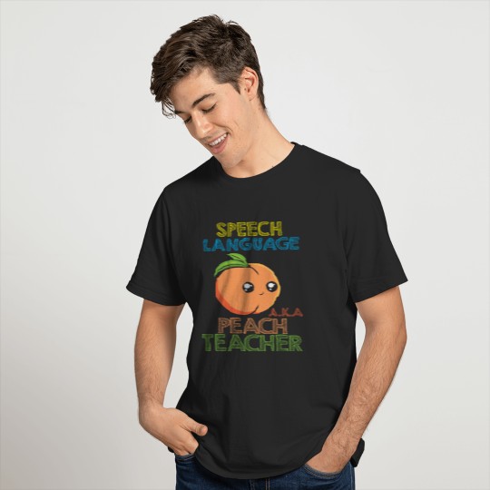 Speech Pathology Speech Therapist Peach Design T-shirt