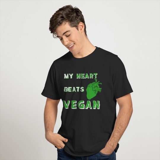 my heart beats vegan T-shirt