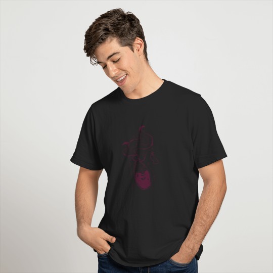 Magic potion sketch in black and white T-shirt