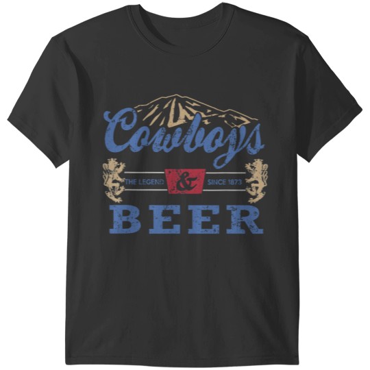 Cowboys And Beer Tee Women Rodeo Costume Western Vintage T-Shirts