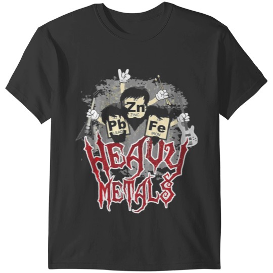 Heavy Metals Chemistry Rock Musician Science Nerd T-Shirts