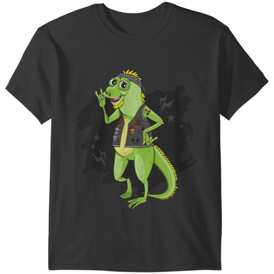 Iguana Lover Heavy Metals Iguana Rock Music T-Shirts