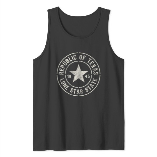 Texas The Lone Star State Republic Of Texas 1845 T- Tank Tops