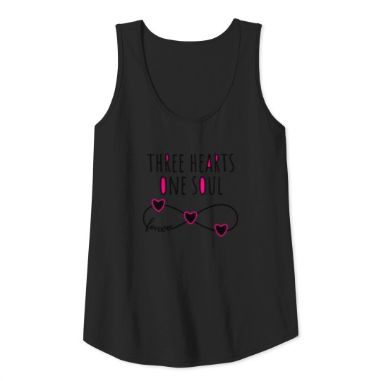 Infinity 3 Hearts one soul forever sisters Tank Top