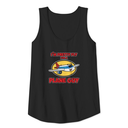 Airliner Airplane Aircraft Cartoon Enthusiast Tank Top