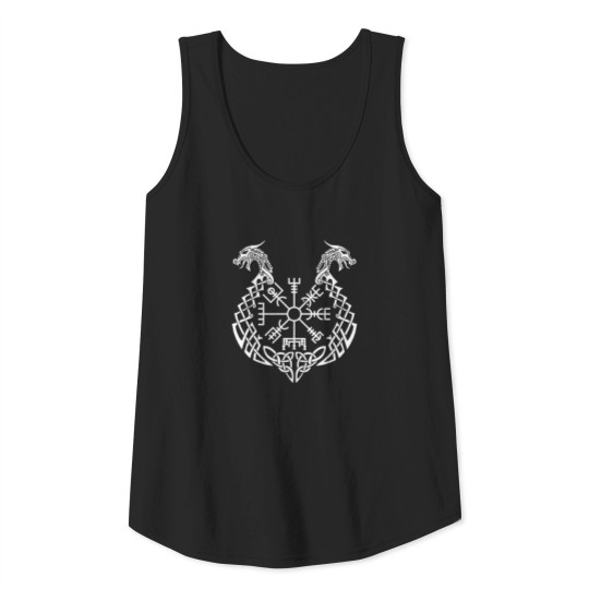 White dragon and viking compass Tank Top