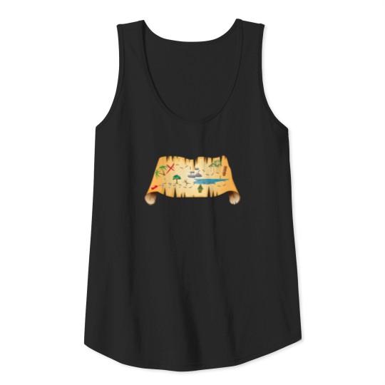 old treasure map on antique parchment Tank Top