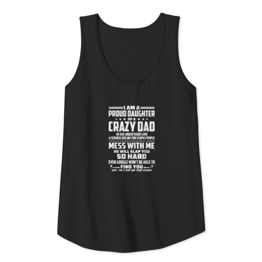 i am a proud daughter of a crazy dad Essential Gif Tank Top