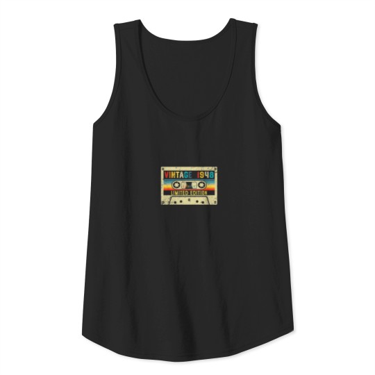 Vintage 1960 Birthday Cassette Tape Limited Editio Tank Top