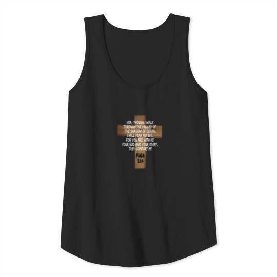 Psalm 23:4 Jesus Christ Is Lord Revival Bible Chri Tank Top