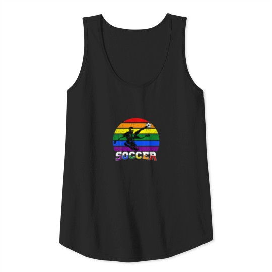 LGBQ Ally Gay Pride Proud Soccer Vintage Soccer Pl Tank Top