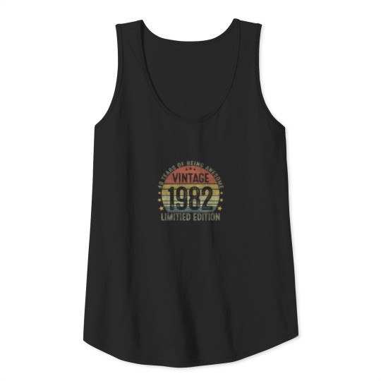Vintage 1982 Limited Edition 40 Year Old Gifts 40T T- Tank Top