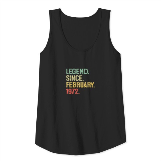 50 Year Old Awesome Since February 1972 Gifts 50Th Tank Top