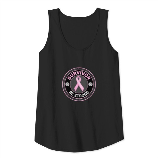Breast Cancer Ribbon Survivor Be Strong Tank Top