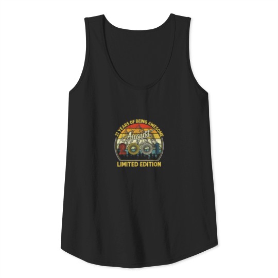 2001 August Vintage 21 Years Old Being Awesome Gif Tank Top