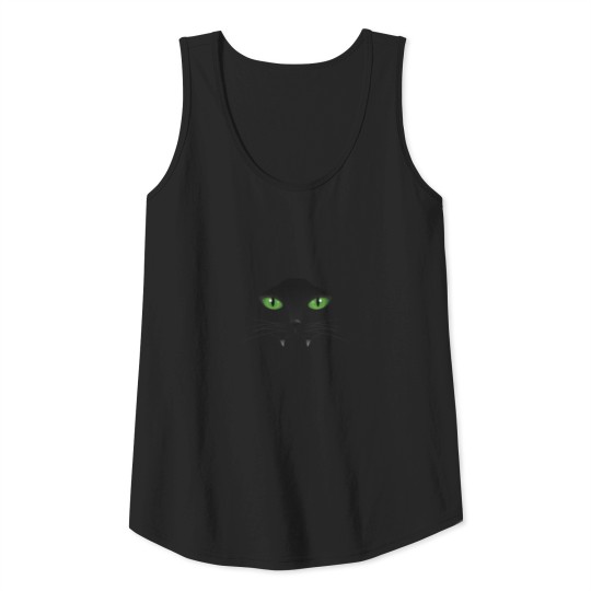 Black Cat Eyes - Halloween Gift Funny Tank Top