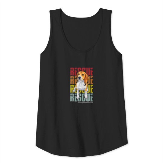 Beagle Dog Paw Dog Lover Rescue Puppy Tank Top
