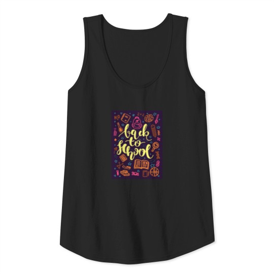 Colorful Back to School Education Plus Size Tank Top