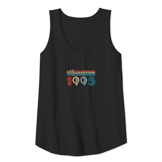 Vintage Made In 1995 27 Birthday Gifts 27 Year Old Tank Top